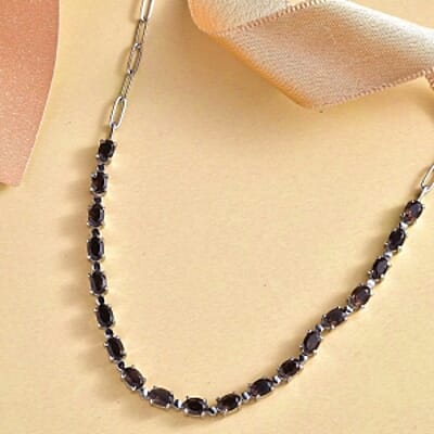 Smoky Quartz Cluster 7.98 ctw Necklace in Stainless Steel 18 Inches