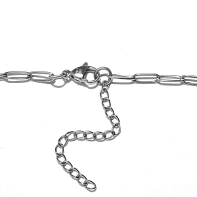 Smoky Quartz Cluster 7.98 ctw Necklace in Stainless Steel 18 Inches