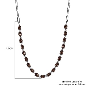 Smoky Quartz Cluster 7.98 ctw Necklace in Stainless Steel 18 Inches