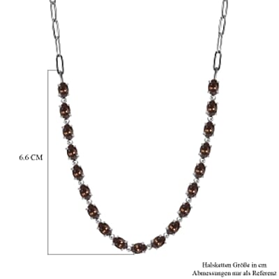 Smoky Quartz Cluster 7.98 ctw Necklace in Stainless Steel 18 Inches
