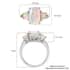 Premium Ethiopian Welo Opal and Natural Champagne Diamond 3 Stone Ring in Platinum Over Sterling Silver (Size 11.0) 3.00 ctw image number 5