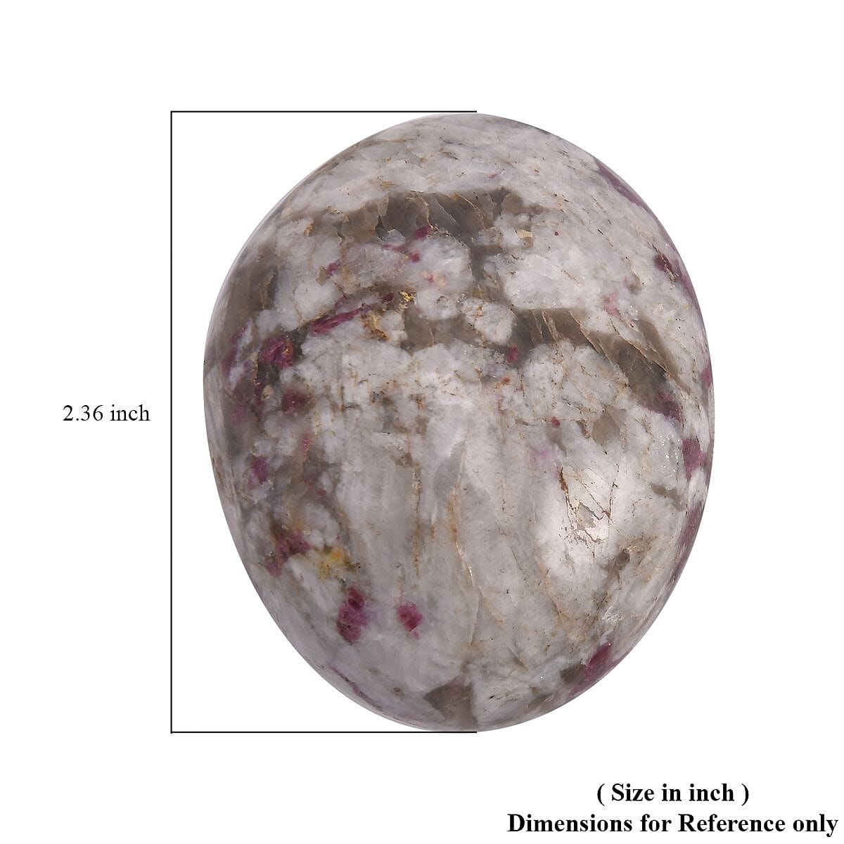 Pink Plum Tourmaline Palm Stone 50-70mm (Approx 375 ctw) image number 3