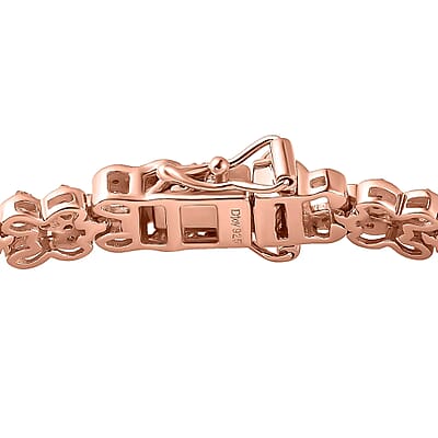 Natural Pink Diamond Bracelet in Vermeil RG Over Sterling Silver, Natural Diamond, Anniversary Gifts (7.25 In) 1.50 ctw