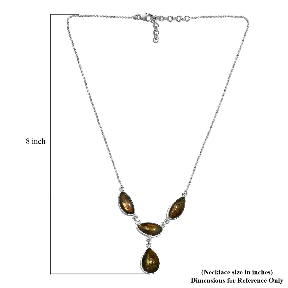Artisan Crafted Madagascar Fire Labradorite Necklace 18 Inches in Sterling Silver 34.65 ctw image number 5