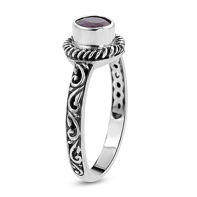 Bali Legacy Niassa Ruby (FF) Solitaire Ring in Sterling Silver (Size 10.0) 1.15 ctw