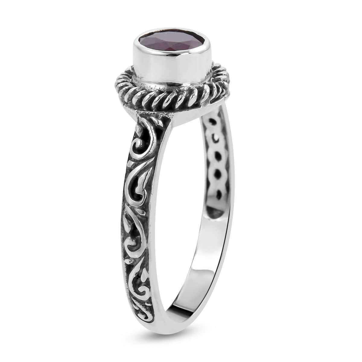 Bali Legacy Niassa Ruby (FF) Solitaire Ring in Sterling Silver (Size 10.0) 1.15 ctw image number 3