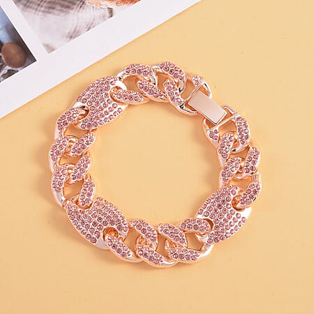 Pink Austrian Crystal in Rosetone / 6.50 inches - Product card gallery slide 2 (10176900235577)