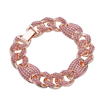 Pink Austrian Crystal in Rosetone / 6.50 inches - Product card gallery slide 3 (10176900235577)