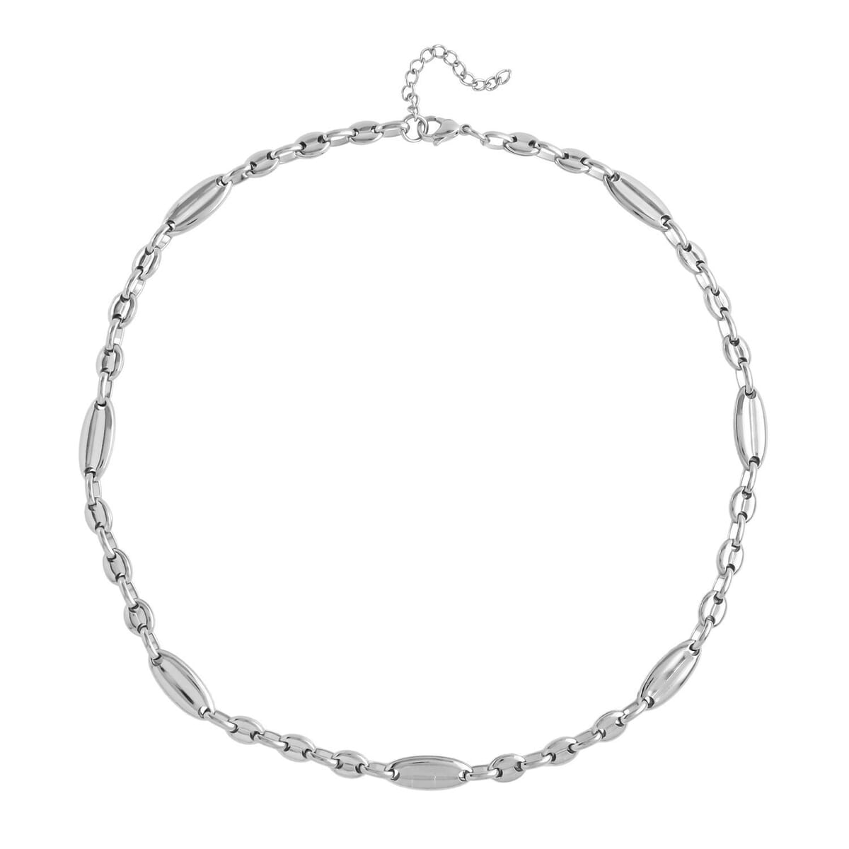 Pig Nose Chain Necklace (22-24 Inches) in Stainless Steel , Tarnish-Free, Waterproof, Sweat Proof Jewelry image number 0