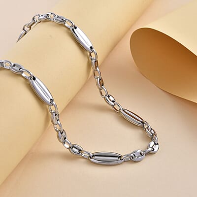 Pig Nose Chain Necklace (22-24 Inches) in Stainless Steel , Tarnish-Free, Waterproof, Sweat Proof Jewelry