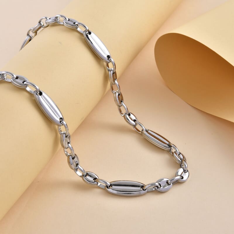 Pig Nose Chain Necklace (22-24 Inches) in Stainless Steel , Tarnish-Free, Waterproof, Sweat Proof Jewelry