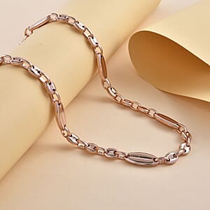 Mariner Link Chain Necklace (22-24 Inches) in ION Plated RG Stainless Steel , Tarnish-Free, Waterproof, Sweat Proof Jewelry