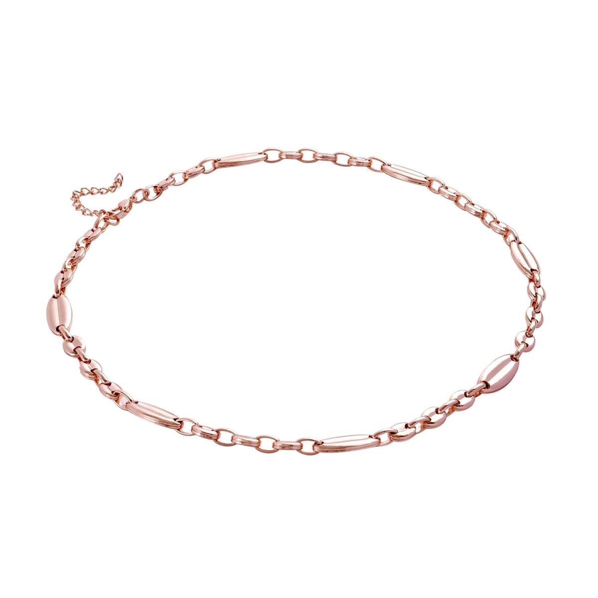 Mariner Link Chain Necklace (22-24 Inches) in ION Plated RG Stainless Steel , Tarnish-Free, Waterproof, Sweat Proof Jewelry image number 2