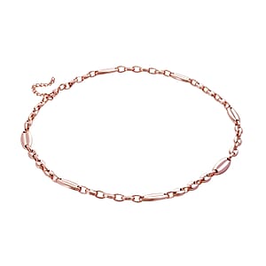 Mariner Link Chain Necklace (22-24 Inches) in ION Plated RG Stainless Steel , Tarnish-Free, Waterproof, Sweat Proof Jewelry