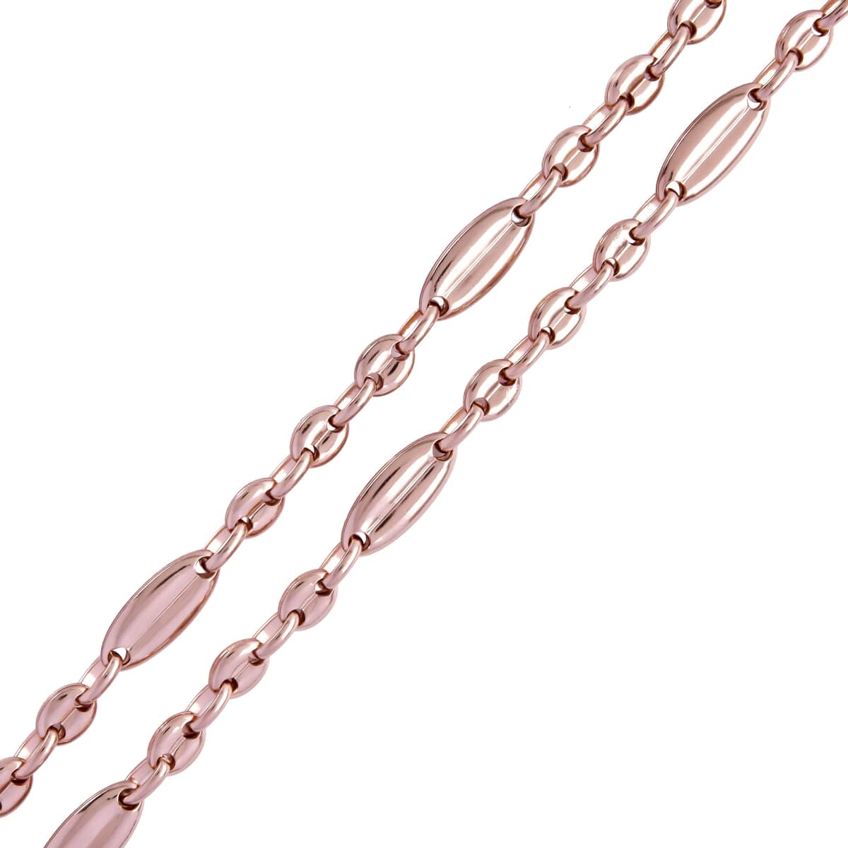 Mariner Link Chain Necklace (22-24 Inches) in ION Plated RG Stainless Steel , Tarnish-Free, Waterproof, Sweat Proof Jewelry image number 3