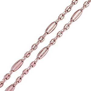 Mariner Link Chain Necklace (22-24 Inches) in ION Plated RG Stainless Steel , Tarnish-Free, Waterproof, Sweat Proof Jewelry