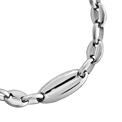 Pig Nose Chain Bracelet in Stainless Steel (8-9.50In) , Tarnish-Free, Waterproof, Sweat Proof Jewelry