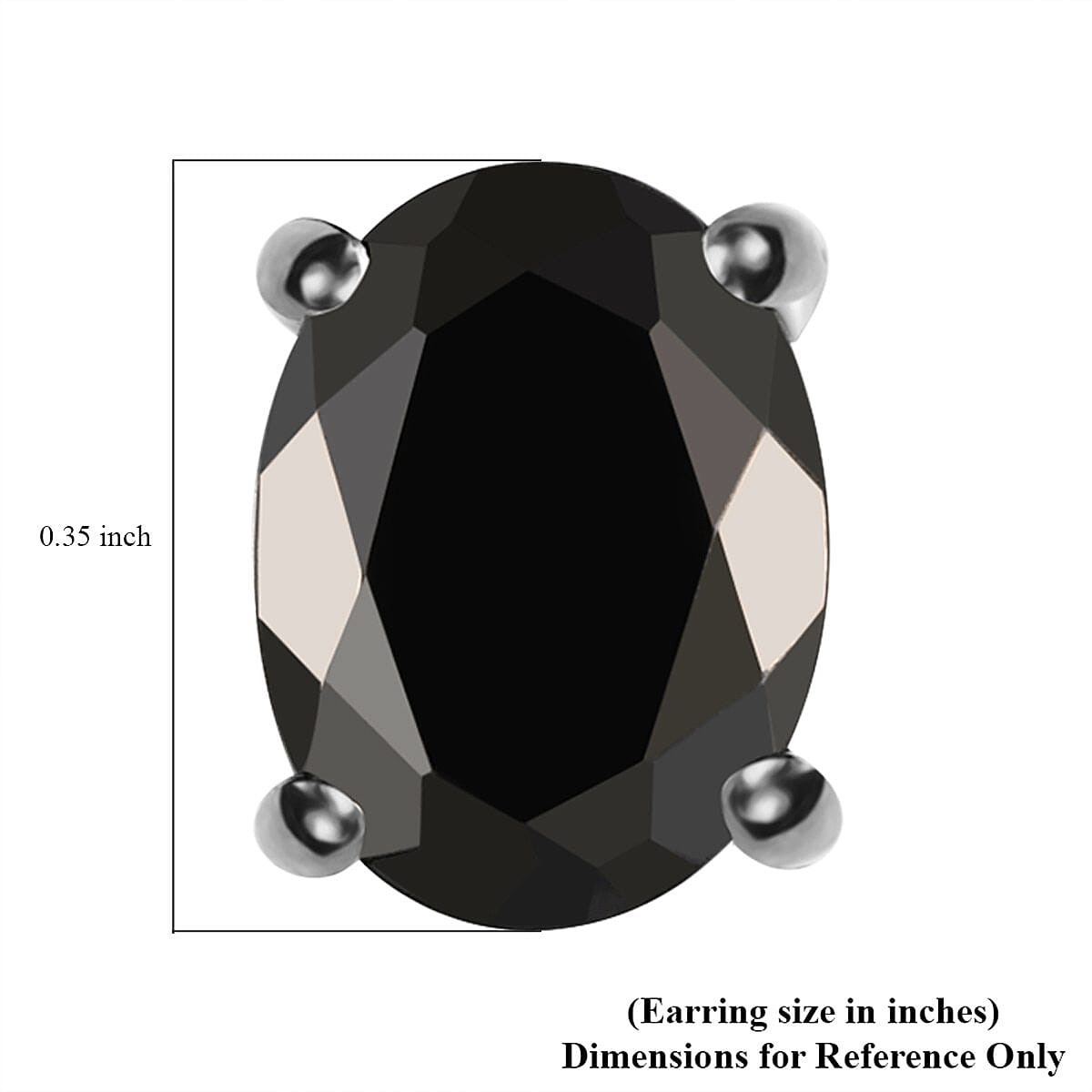 Elite Shungite Solitaire Stud Earrings in Platinum Over Sterling Silver 1.50 ctw image number 4