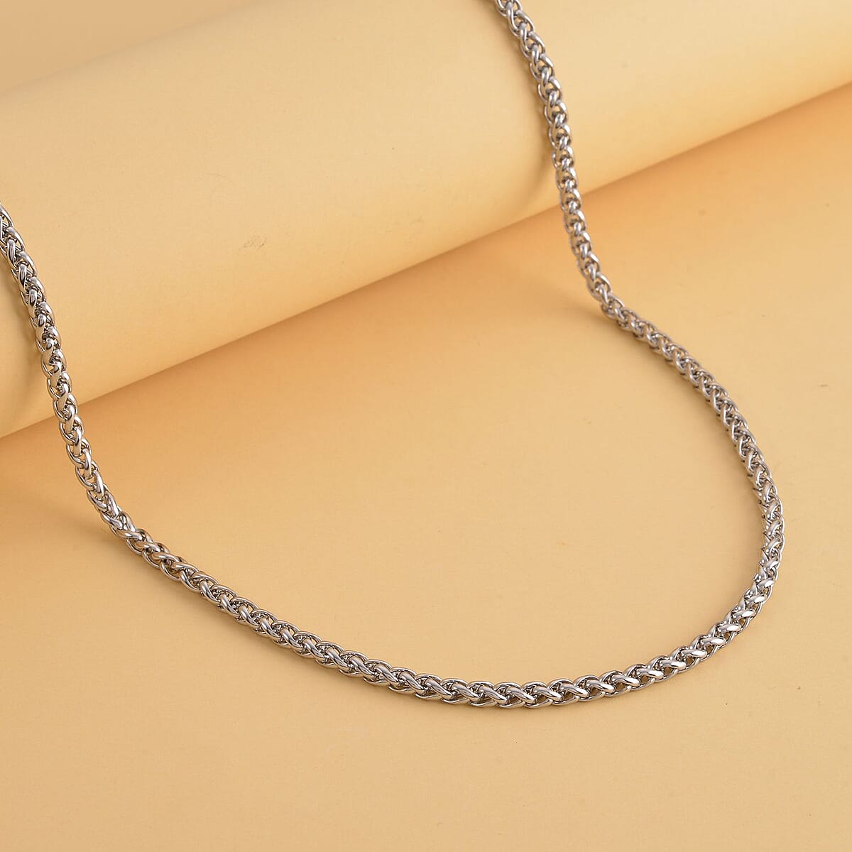 Wheat Necklace 24 Inches in Stainless Steel 23 Grams image number 1