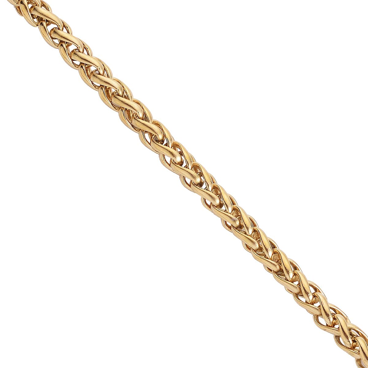 Wheat Necklace 24 Inches in ION Plated Yellow Gold Stainless Steel 23 Grams image number 3