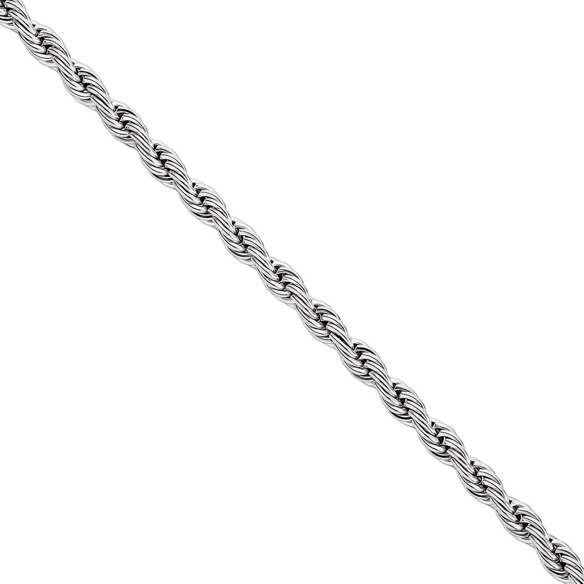 Rope Necklace 24 Inches in Stainless Steel 22.30 Grams image number 3