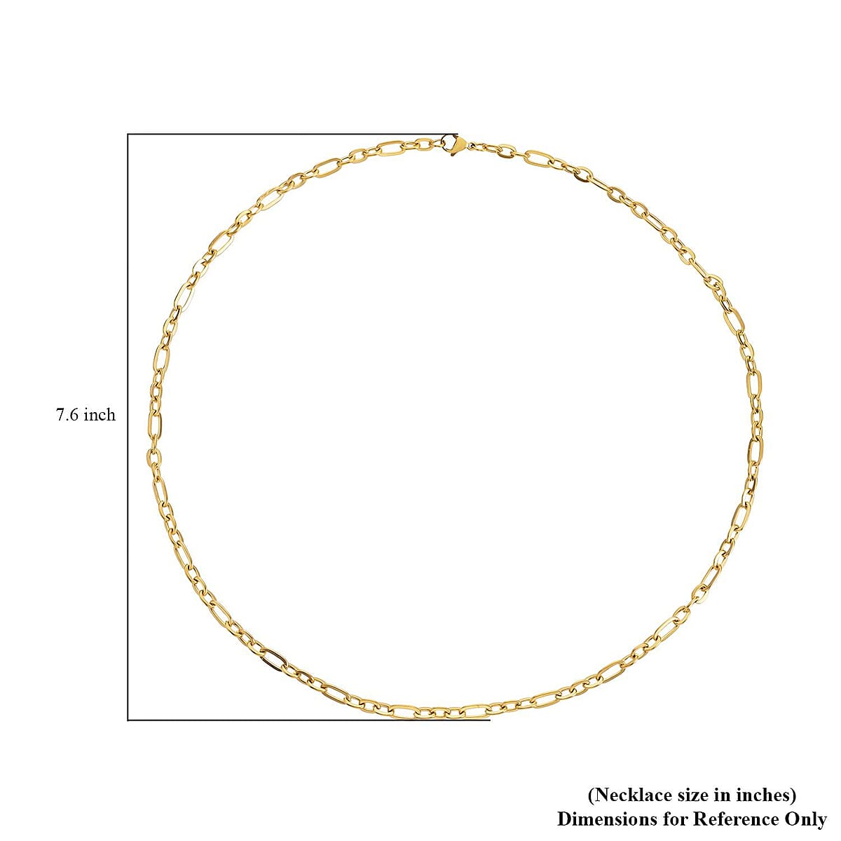 Paper Clip Necklace (24 Inches) in ION Plated YG Stainless Steel (15 g) | Tarnish-Free, Waterproof, Sweat Proof Jewelry image number 4