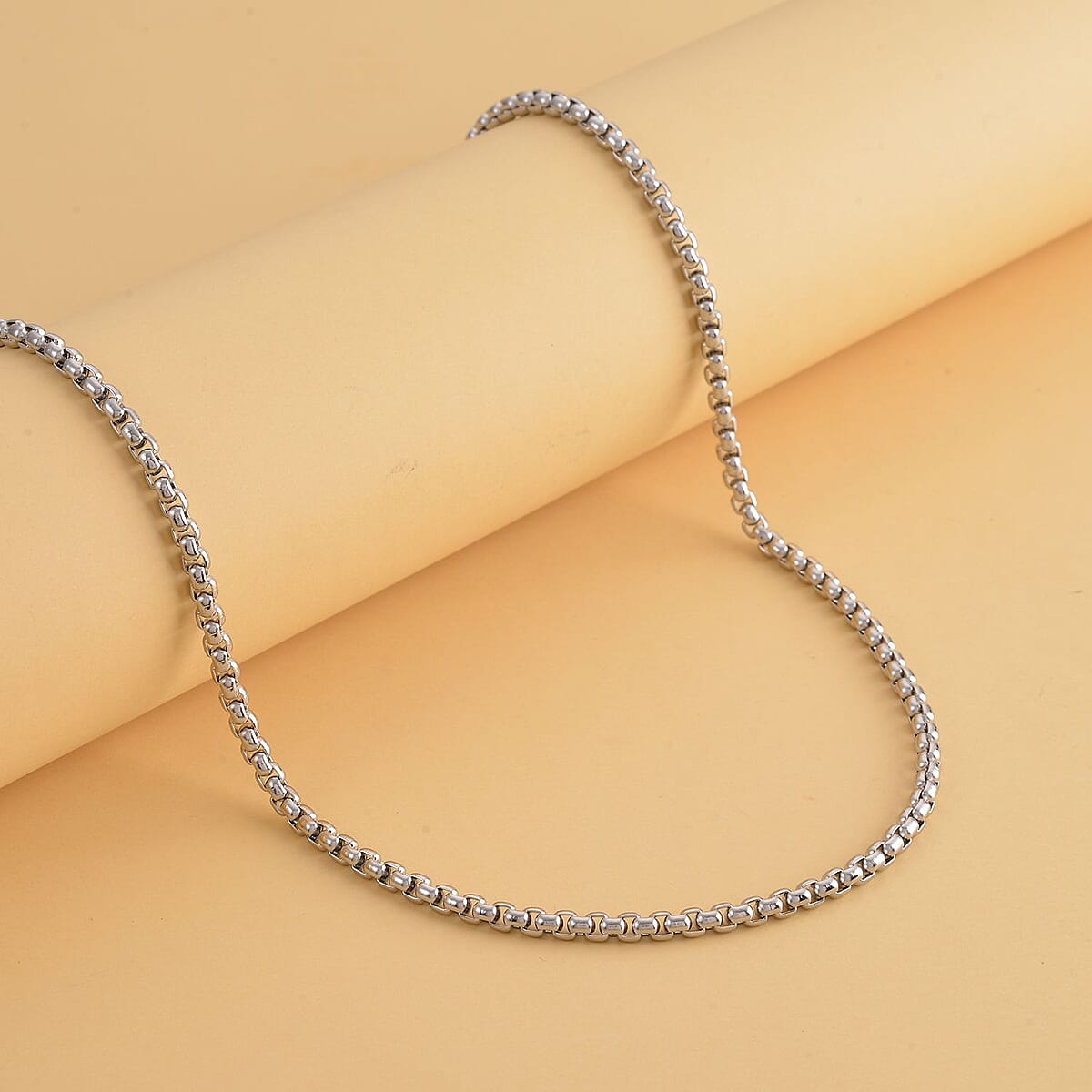 Striking Book Necklace 24 Inches in Stainless Steel 26 Grams image number 1