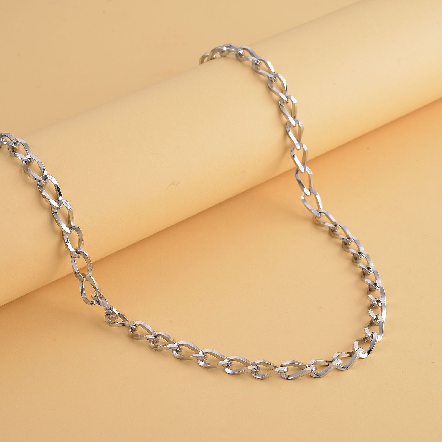 Striking Curb Necklace (24 Inches) in Stainless Steel (32 g) , Tarnish-Free, Waterproof, Sweat Proof Jewelry