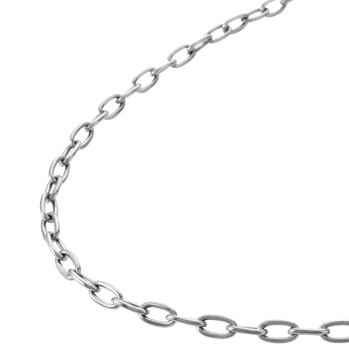 Striking Rolo Necklace 20 Inches in Stainless Steel 18 Grams image number 2