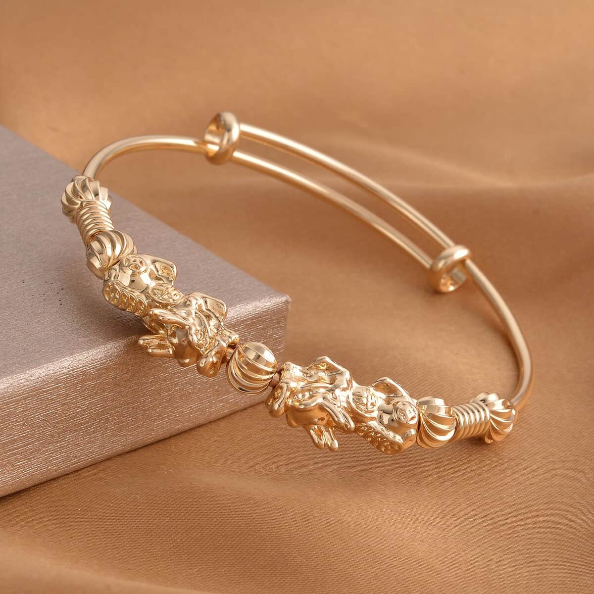 Buy Feng Shui Pi-xiu Bangle Bracelet In Goldtone (7.50 In) At Shoplc.