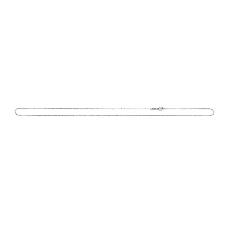 Flat Diamond-Cut Halo Chain Necklace with Lobster Lock in 950 Platinum 20 Inches 1.92 Grams