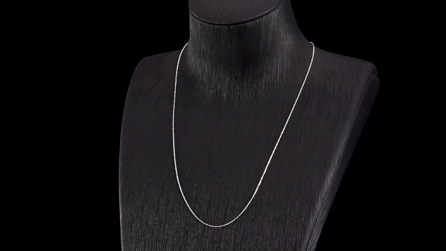950 Platinum Cable Chain Necklace with Lobster Lock 18 Inches 1.73 Grams