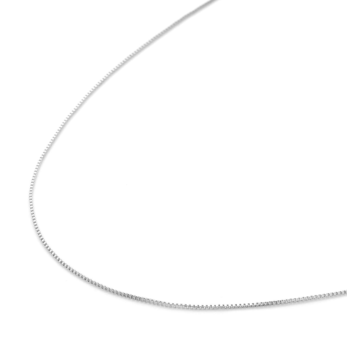 950 Platinum Box Chain with Lobster Lock 18 Inches 3.10 Grams image number 1