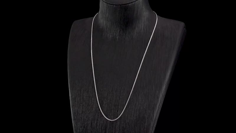 950 Platinum Cuban Chain Necklace with L9obster Lock (20 Inches) (5.15 Grams)