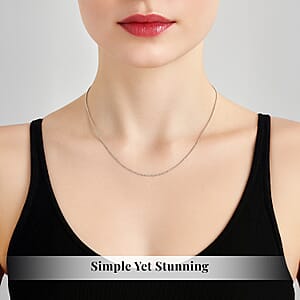 950 Platinum Cuban Chain Necklace with L9obster Lock (20 Inches) (5.15 Grams)