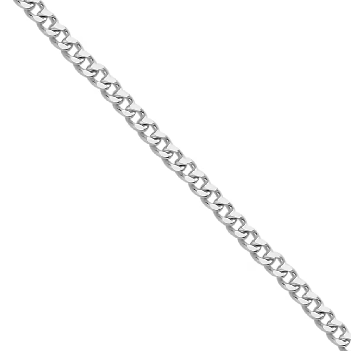950 Platinum Cuban Chain Necklace, 20 Inch Necklace with Lobster Lock, Platinum Jewelry 4.90 Grams image number 7