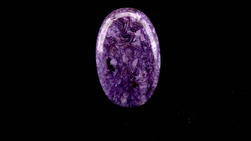 Charoite Palm Stone 25x40mm - M (Approx 110 ctw)