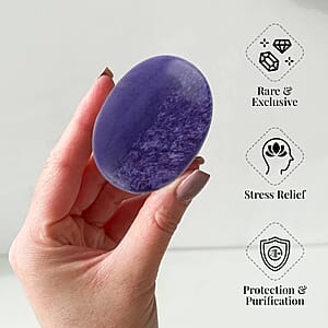 Charoite Palm Stone 25x40mm - M (Approx 110 ctw)