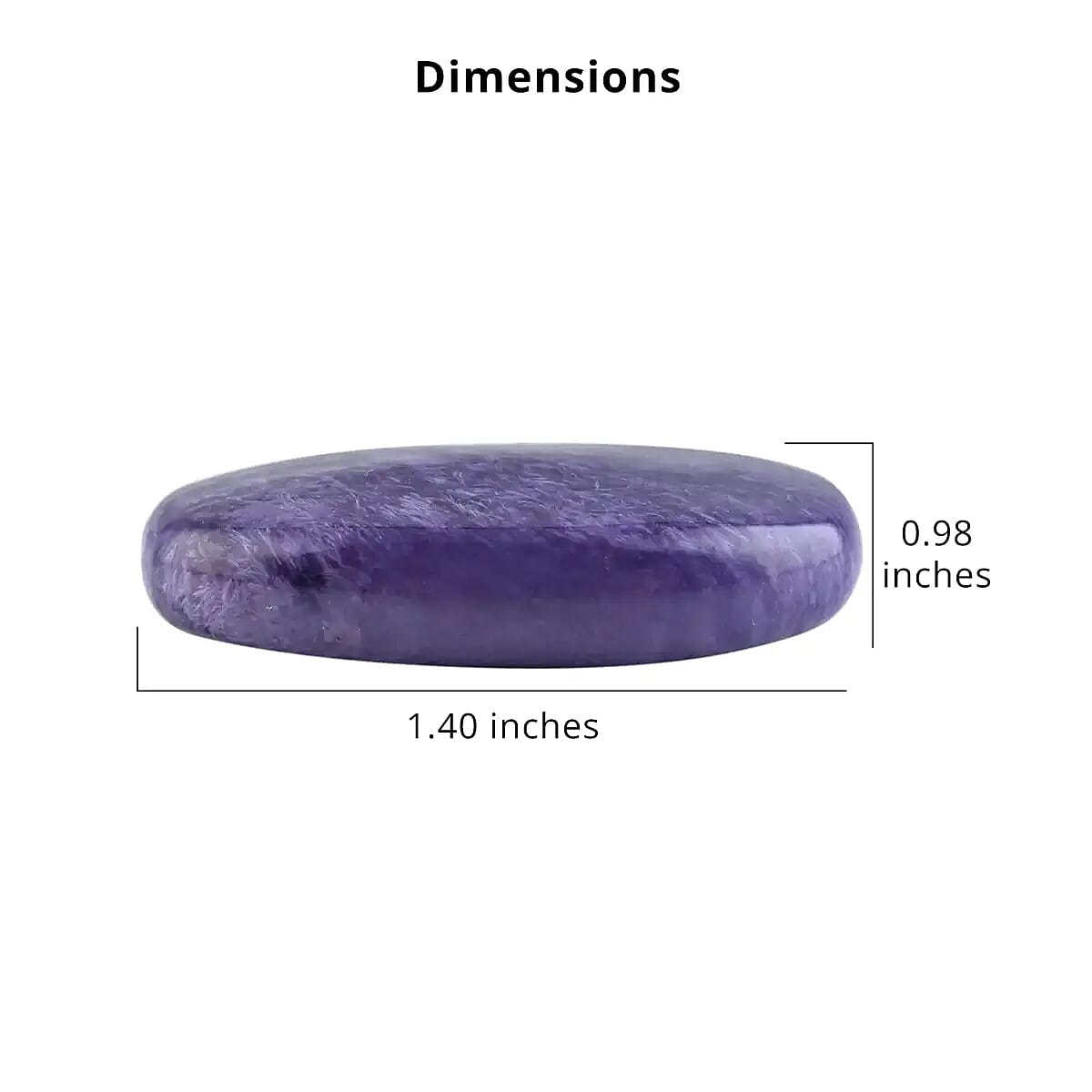 Charoite Palm Stone 25x40mm - M (Approx 110 ctw) image number 3