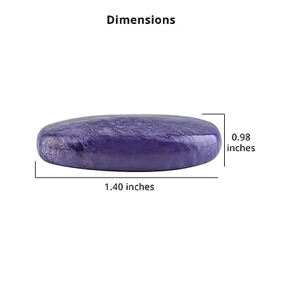Charoite Palm Stone 25x40mm - M (Approx 110 ctw)