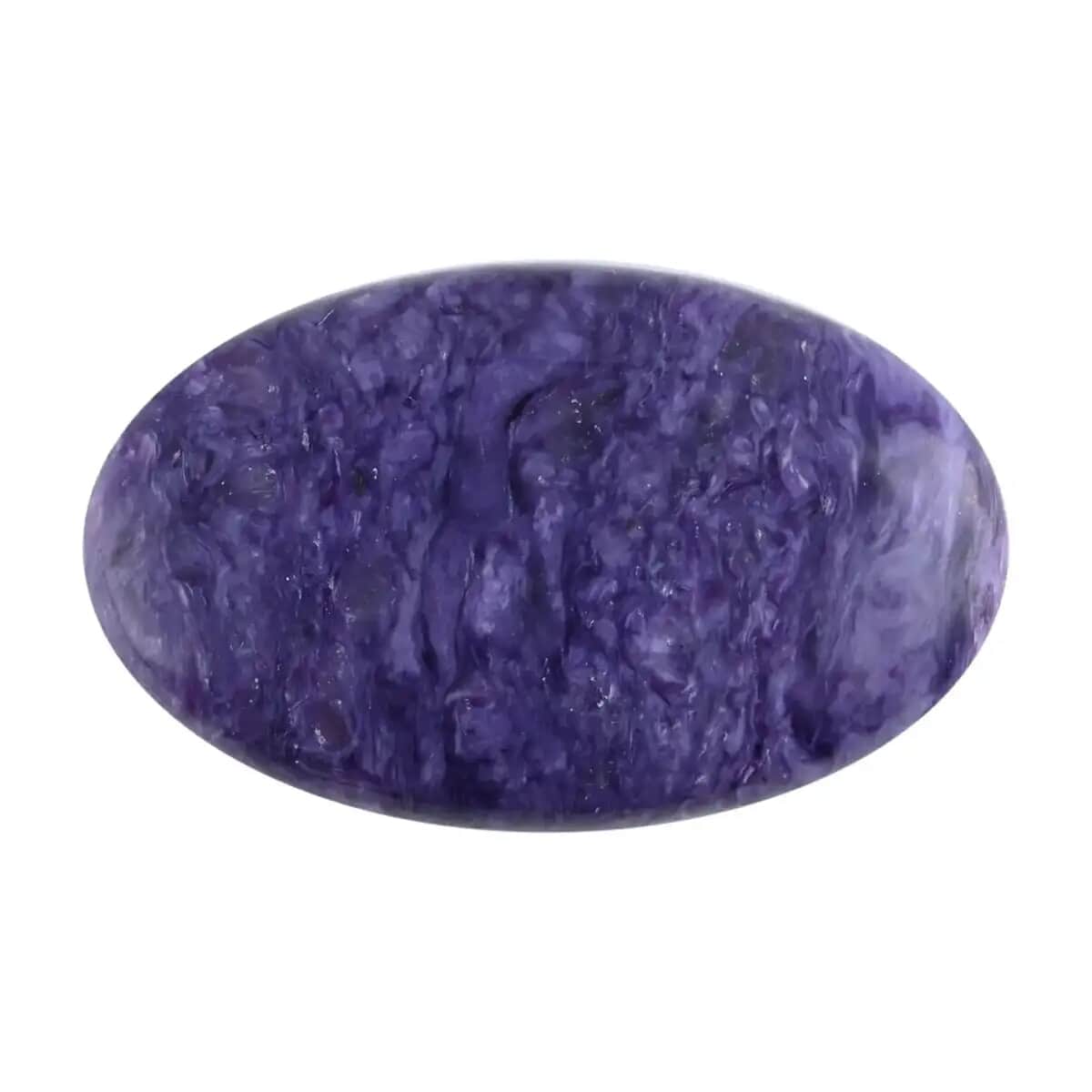 Charoite Palm Stone 30x50mm - M (Approx 190ctw) image number 0