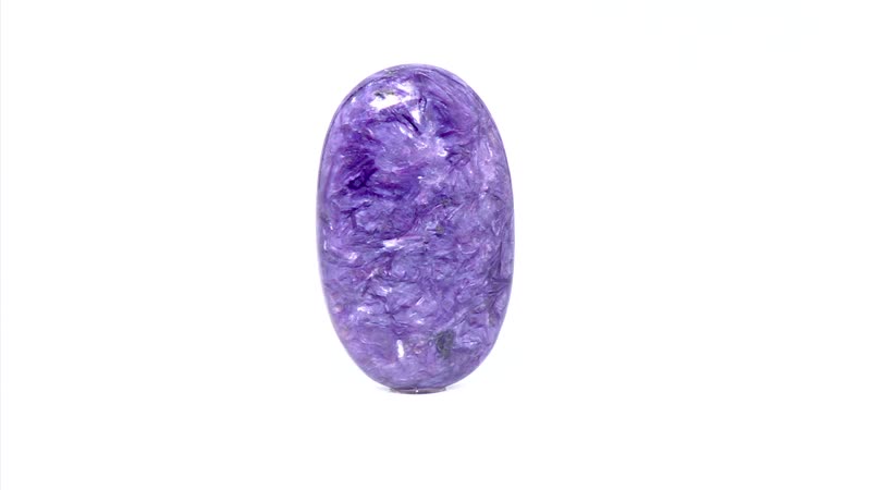 Charoite Palm Stone 30x50mm - M (Approx 190ctw)