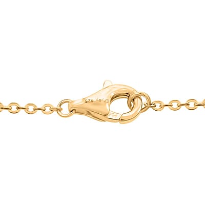 Classic Angel Lucky Number Triple 4 14K YG Over Sterling Silver Necklace 18 Inches 3.70 Grams