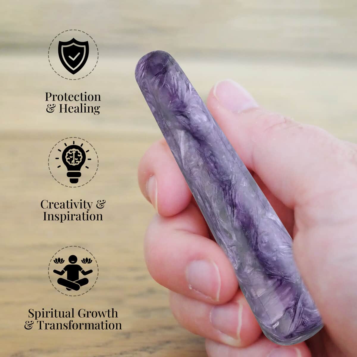Charoite Massage Wand (Approx 265 ctw) image number 1