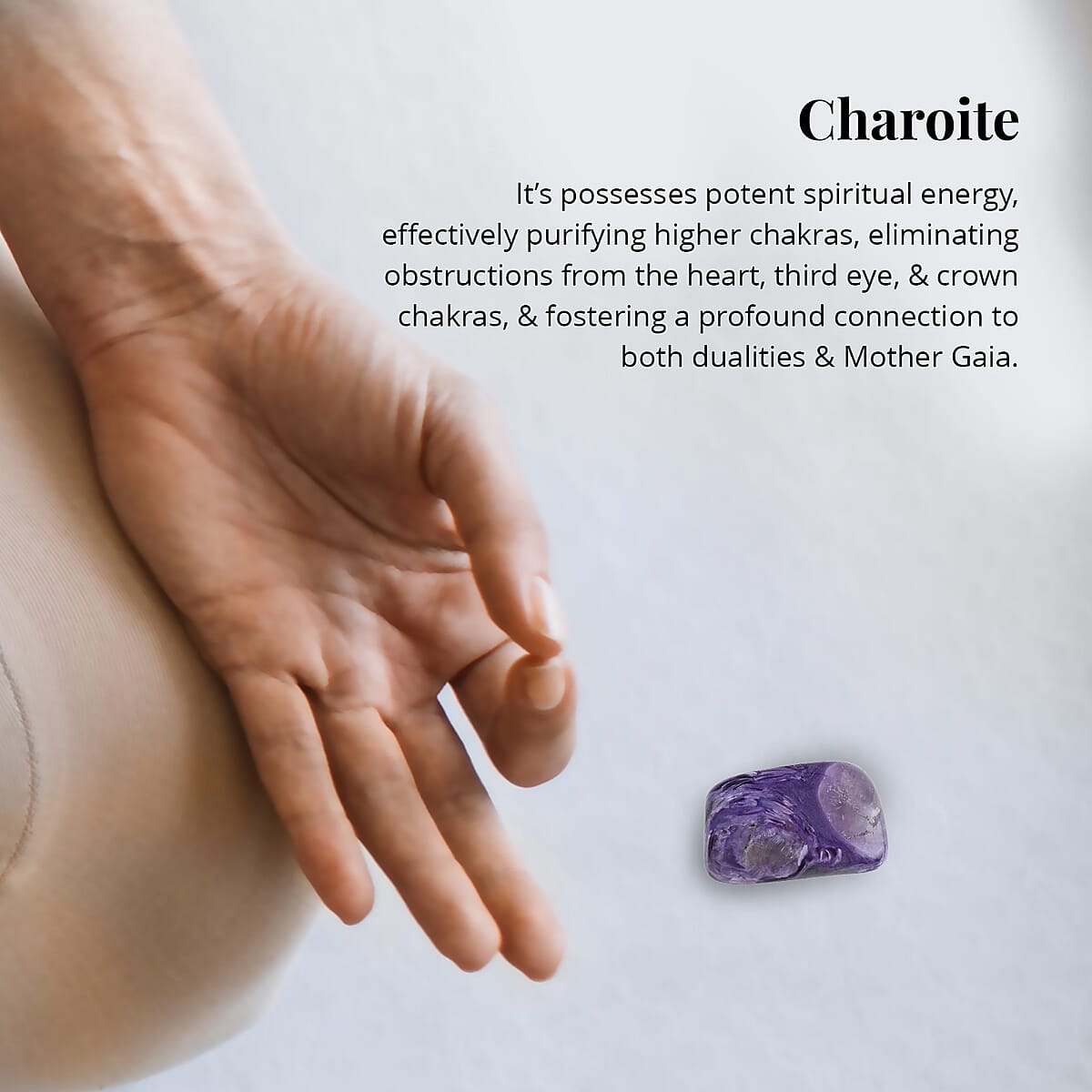 Charoite Tumble Stone (Approx 100 ctw) , Purple Raw Charoite Gemstone , Tumble Stones , Decorative Gems image number 2