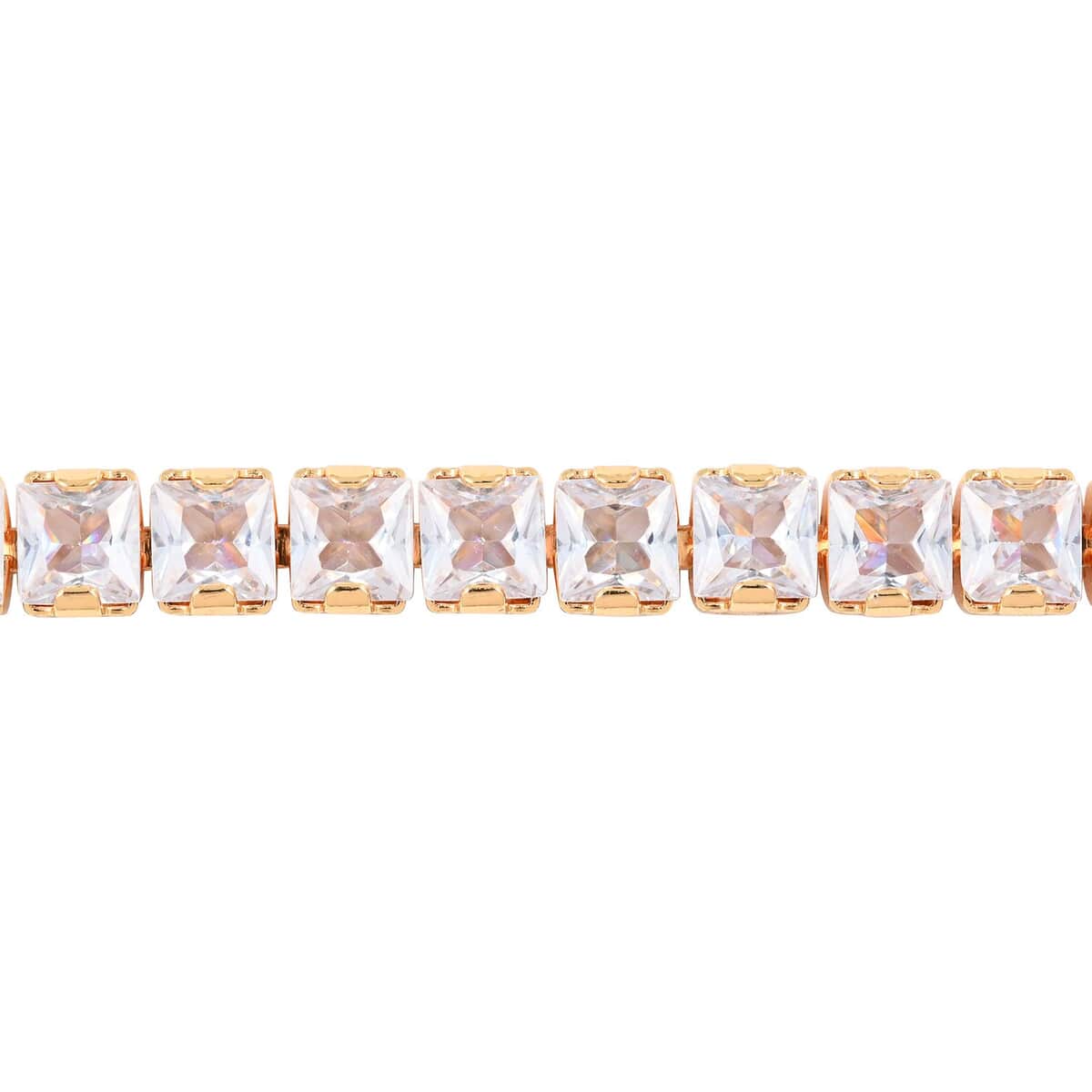 Simulated Light Blue Diamond Tennis Bracelet in Goldtone (7.00 In) 25.75 ctw image number 2