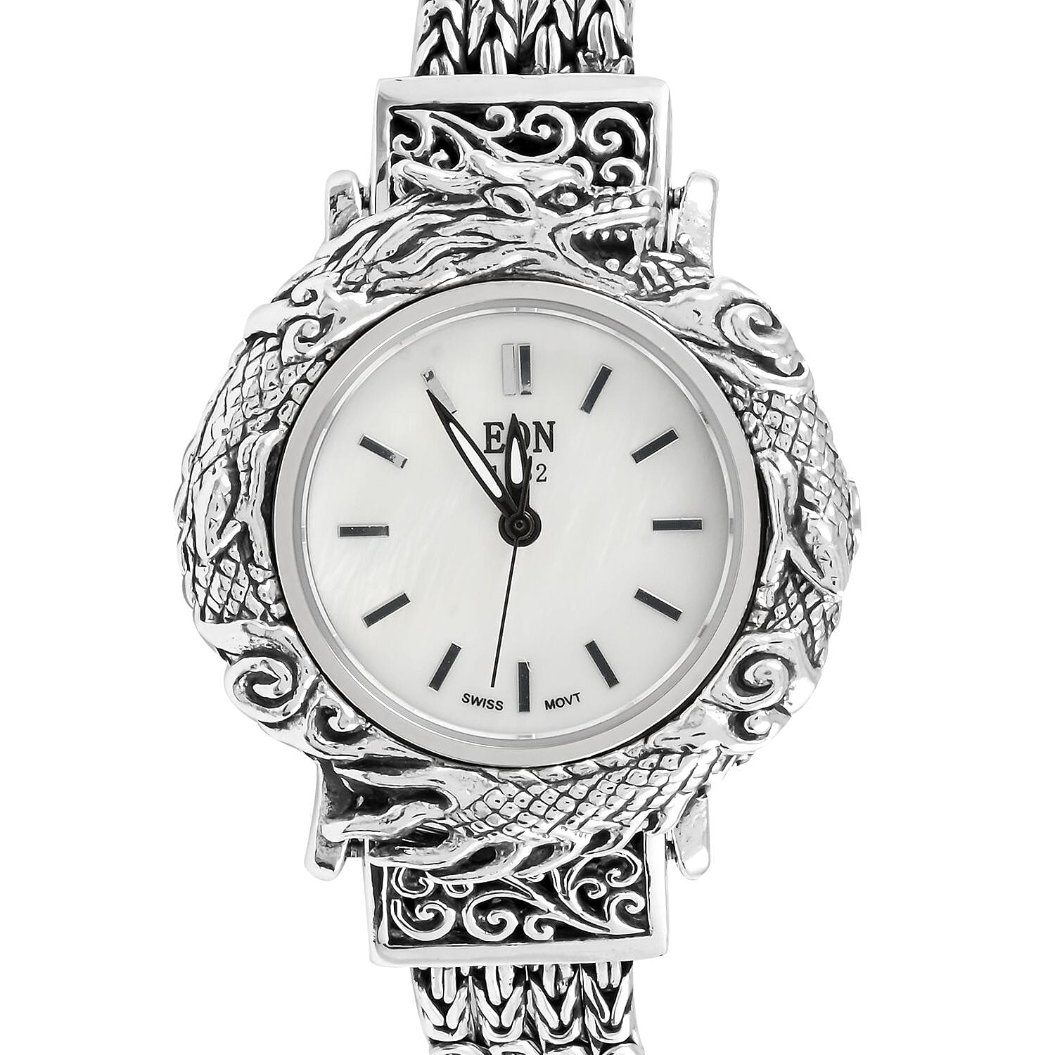 Bali Legacy Eon 1962 Swiss Movement Sterling Silver Bracelet Watch (7.0 In) (26mm) (55.30 g)