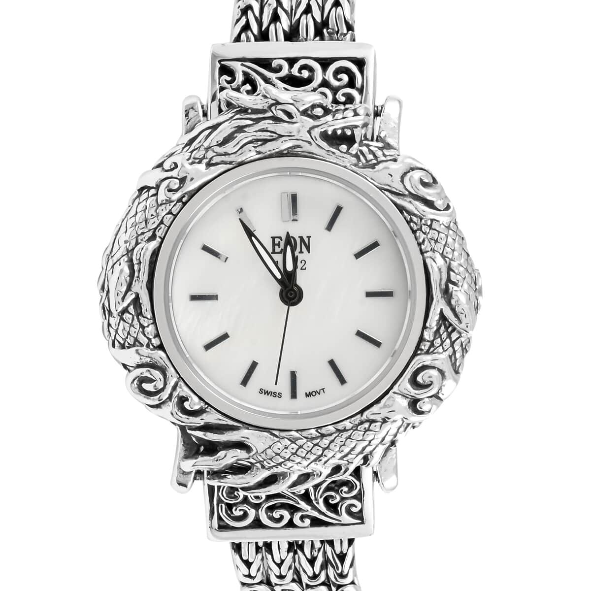 Doorbuster BALI LEGACY EON 1962 Swiss Movement Sterling Silver Bracelet Watch (7.0 In) (26mm) (45 g) image number 1