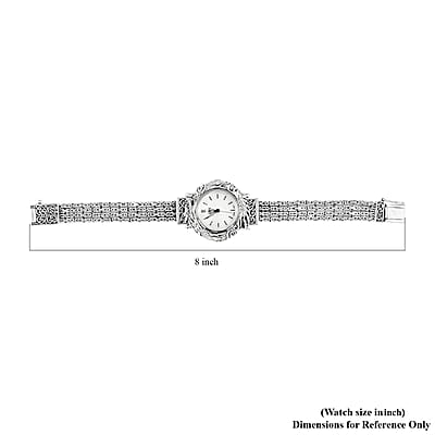 Bali Legacy Eon 1962 Swiss Movement Sterling Silver Bracelet Watch (7.0 In) (26mm) (55.30 g)