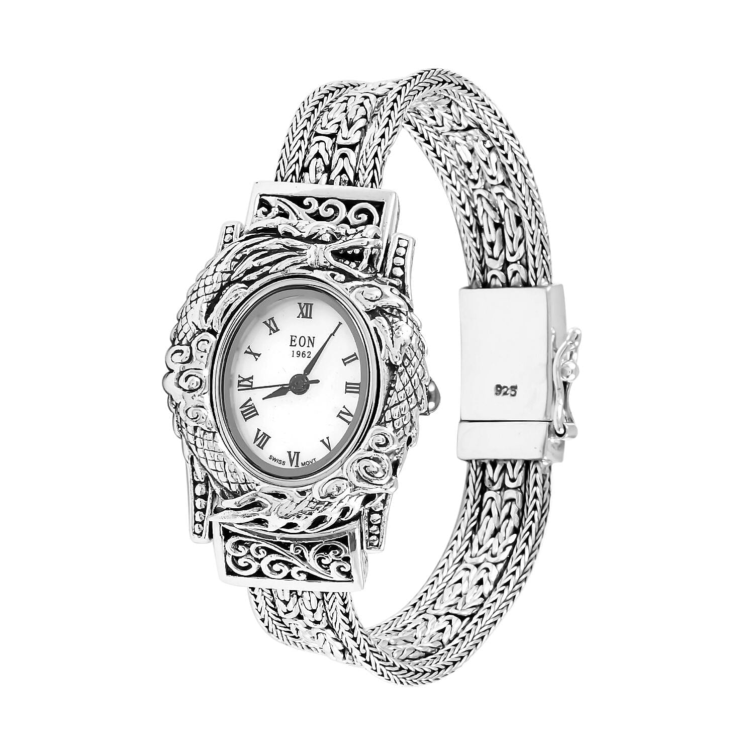 Bali Legacy Eon 1962 Swiss Movement Sterling Silver Bracelet Watch (7.0 In) 26mm